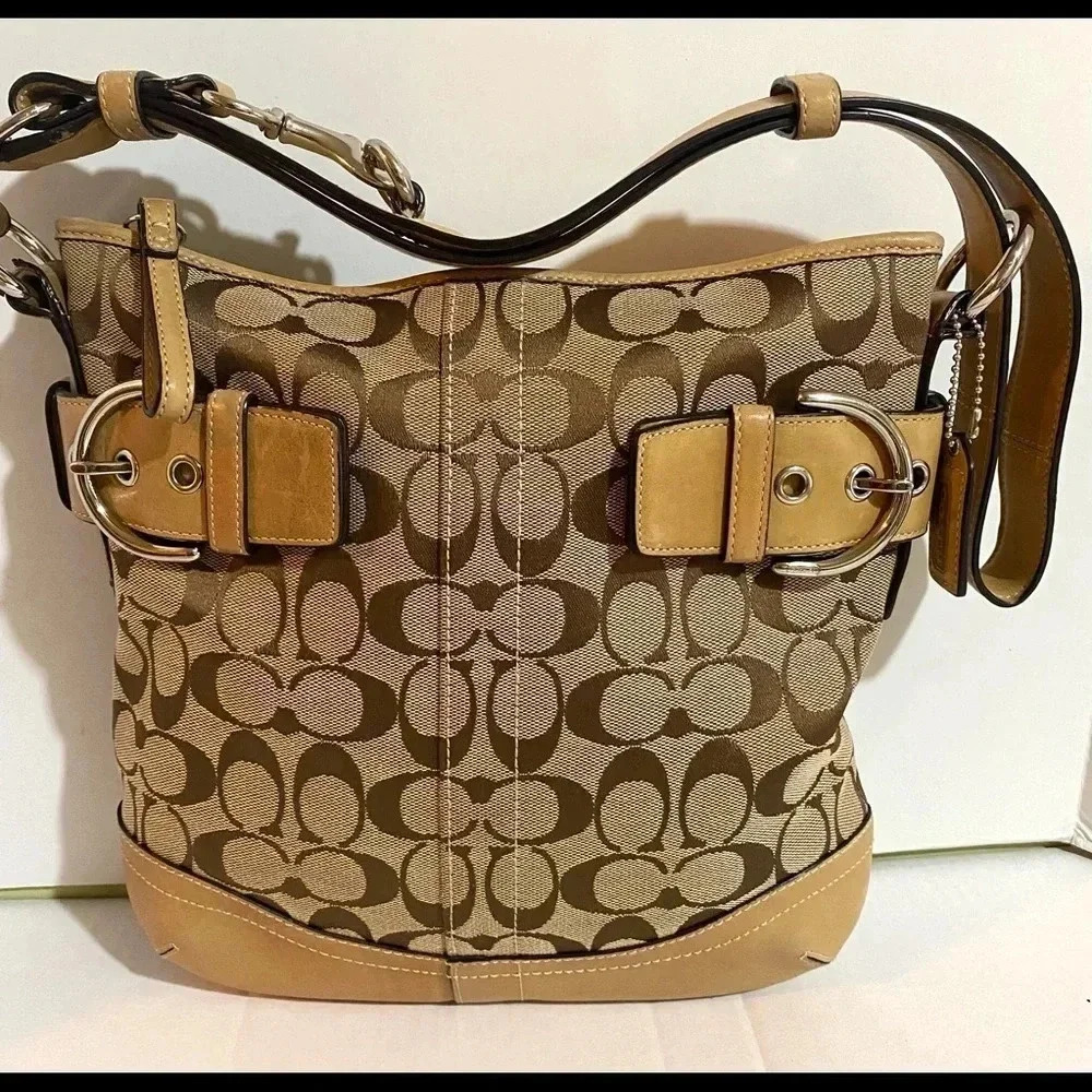Coach Cc Signature Print Canvas Handbag - image 5